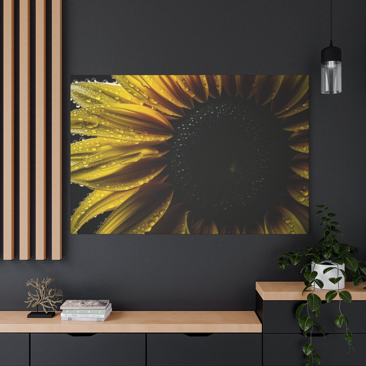 Sunflower in Dew
