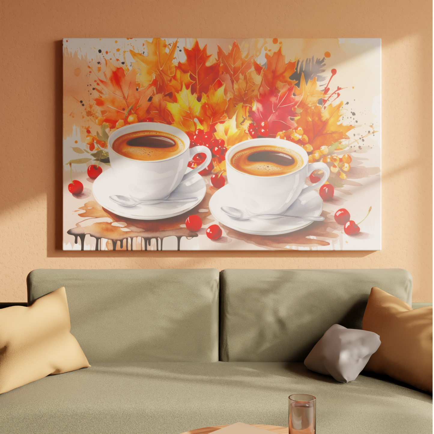 Autumn Aroma: Coffee & Crimson Leaves