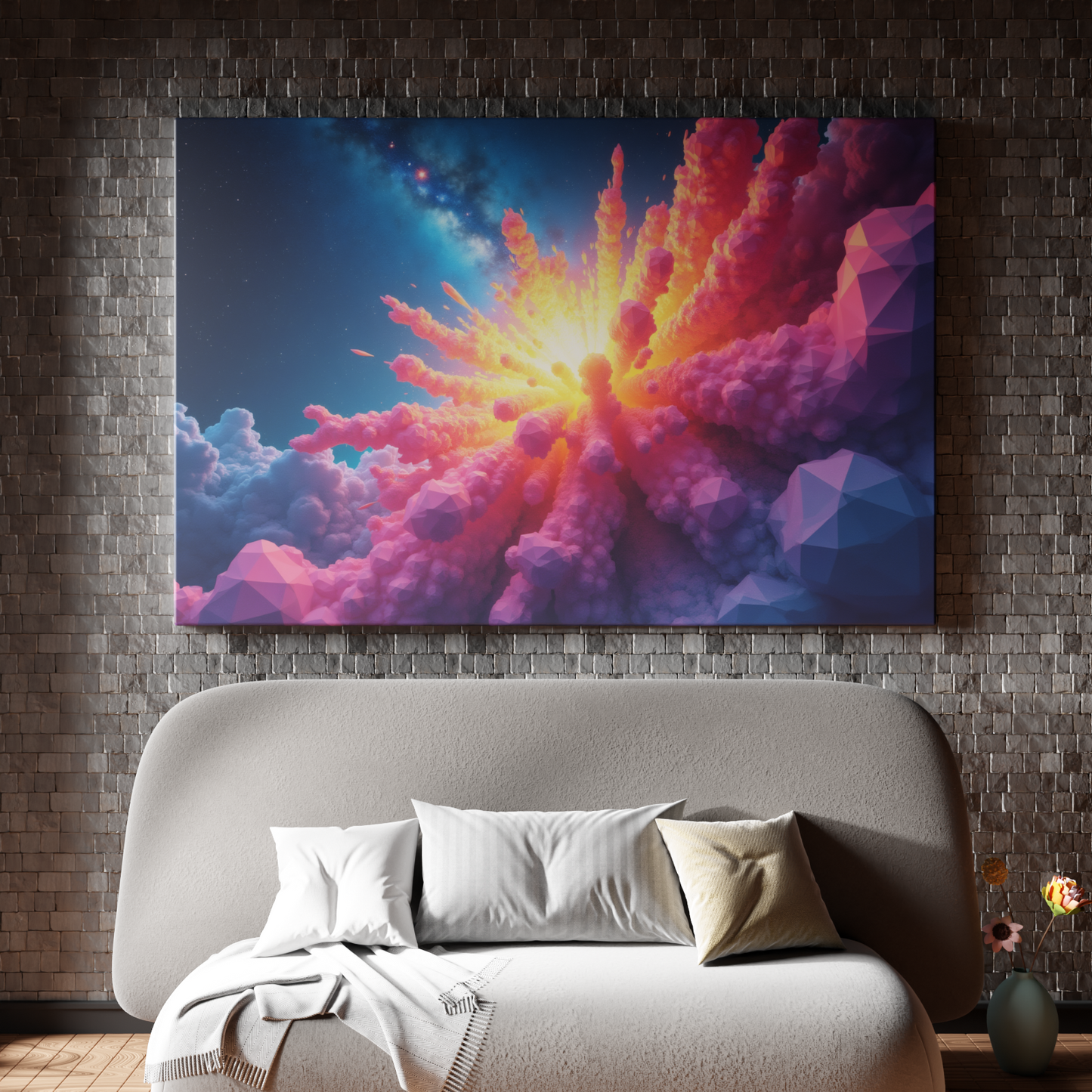 Galactic Bloom: Radiant Cosmic Explosion