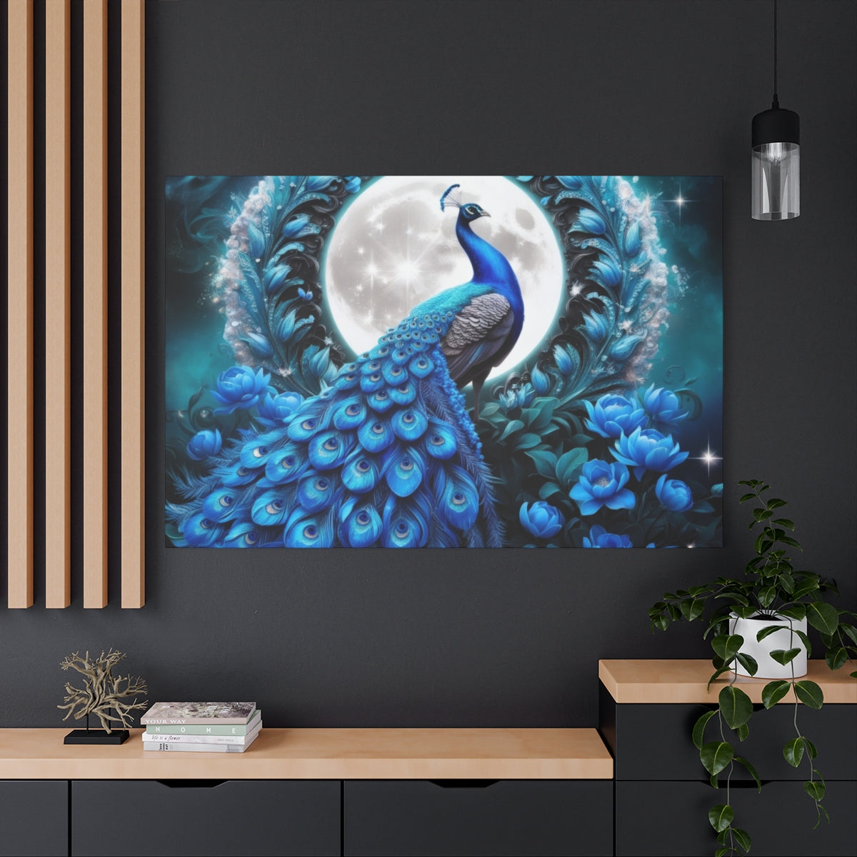 Mystical Moonlit Peacock