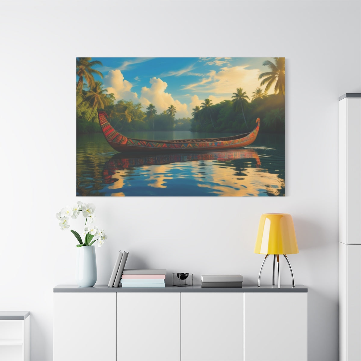Tranquil Canal through Tropical Paradise
