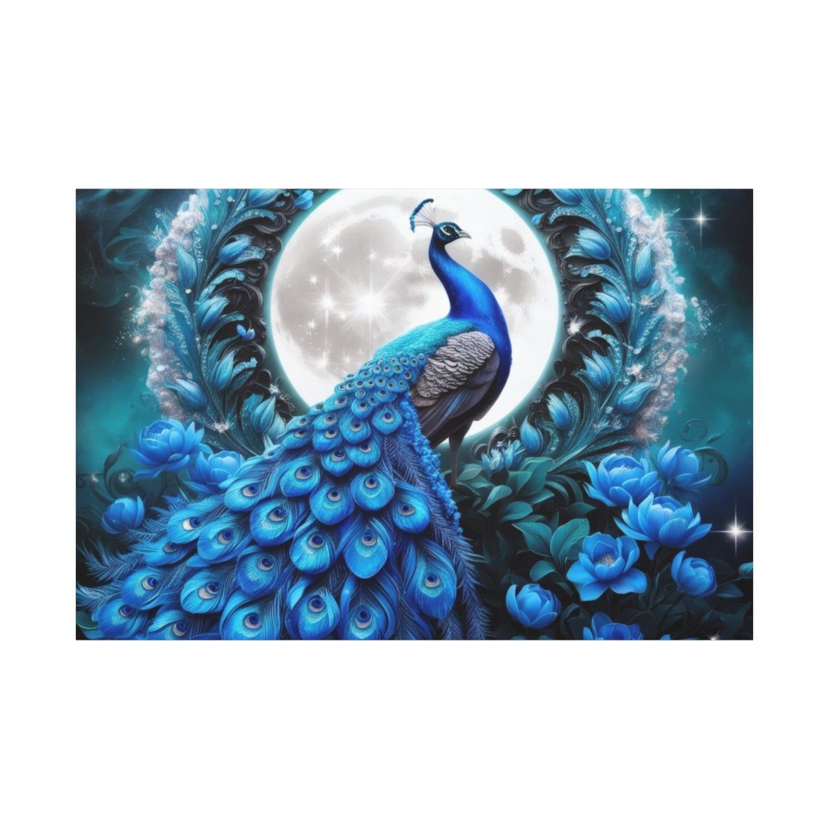 Mystical Moonlit Peacock
