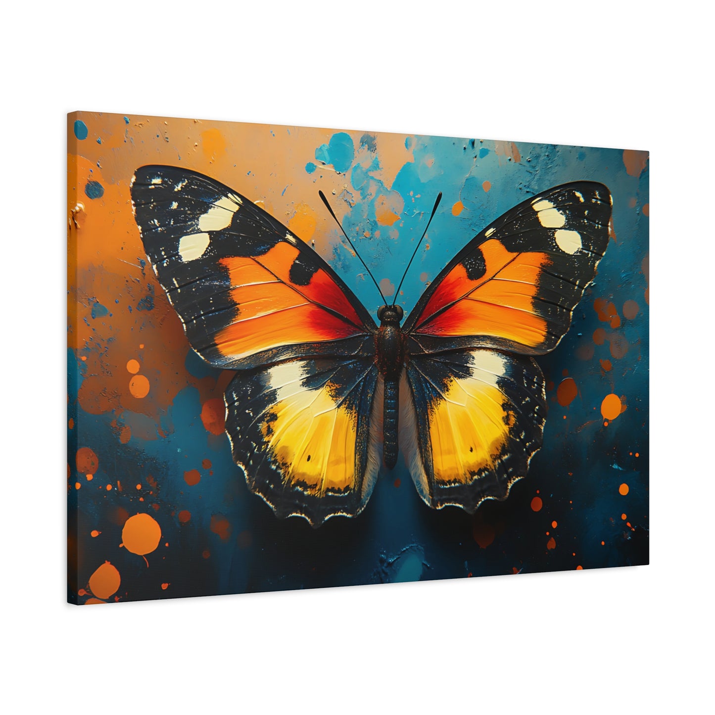 Radiant Butterfly in Abstract Bloom