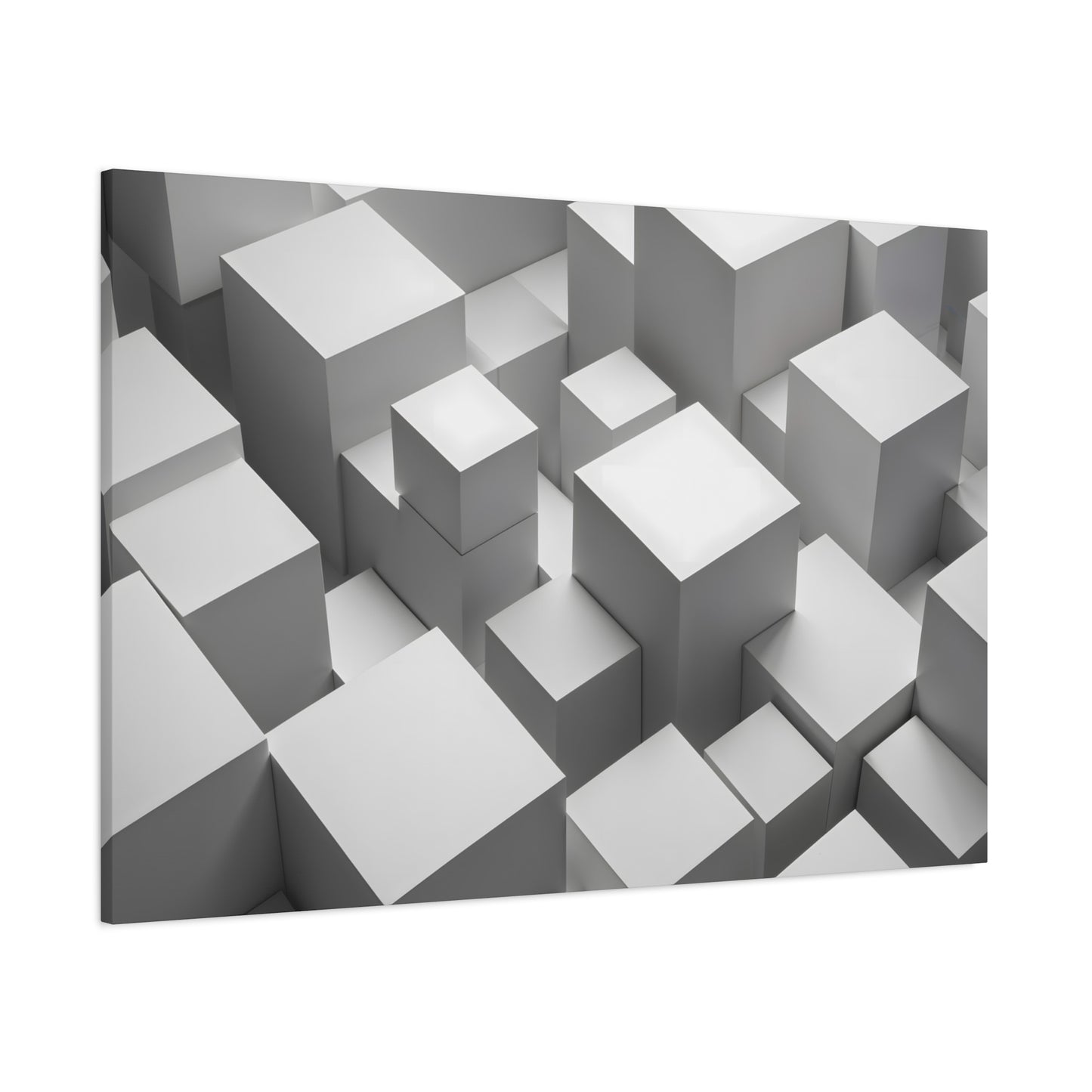 Minimalist Cubes and Shadows - Canvas Print