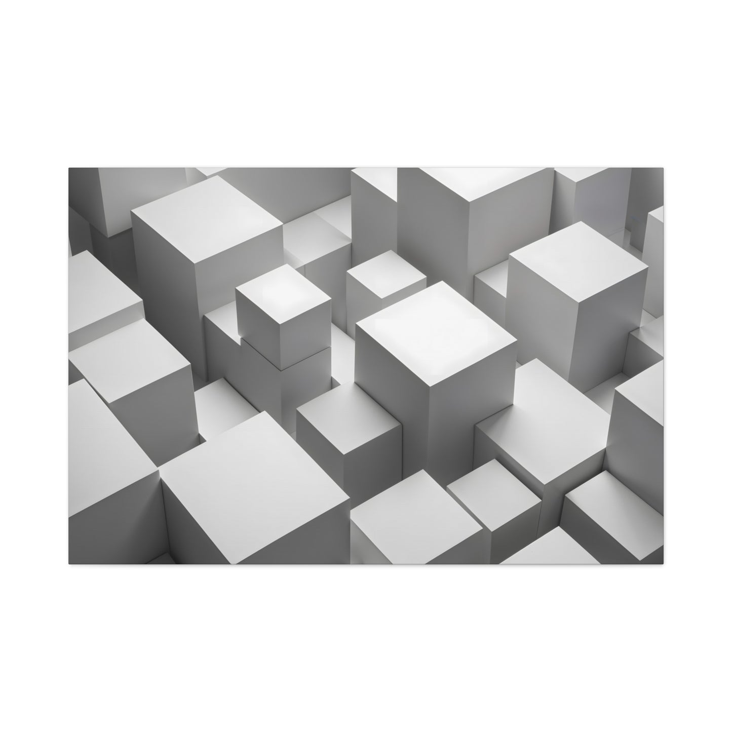 Minimalist Cubes and Shadows - Canvas Print