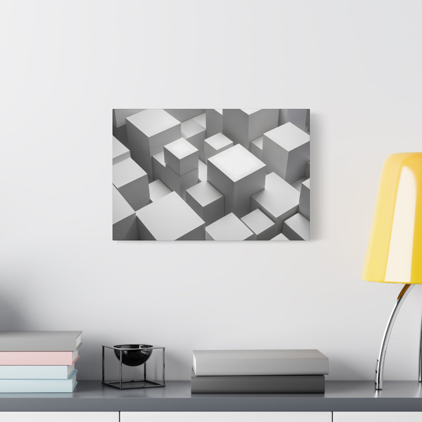 Minimalist Cubes and Shadows - Canvas Print