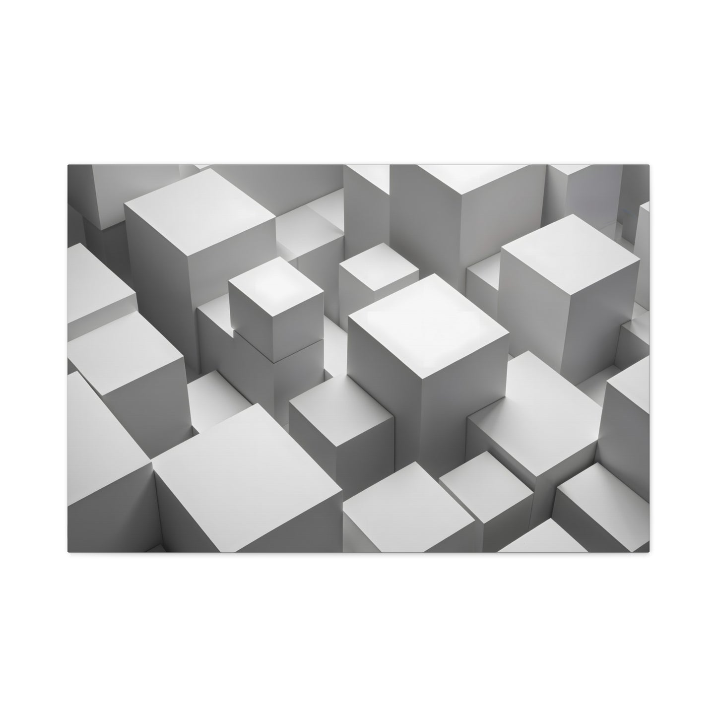 Minimalist Cubes and Shadows - Canvas Print