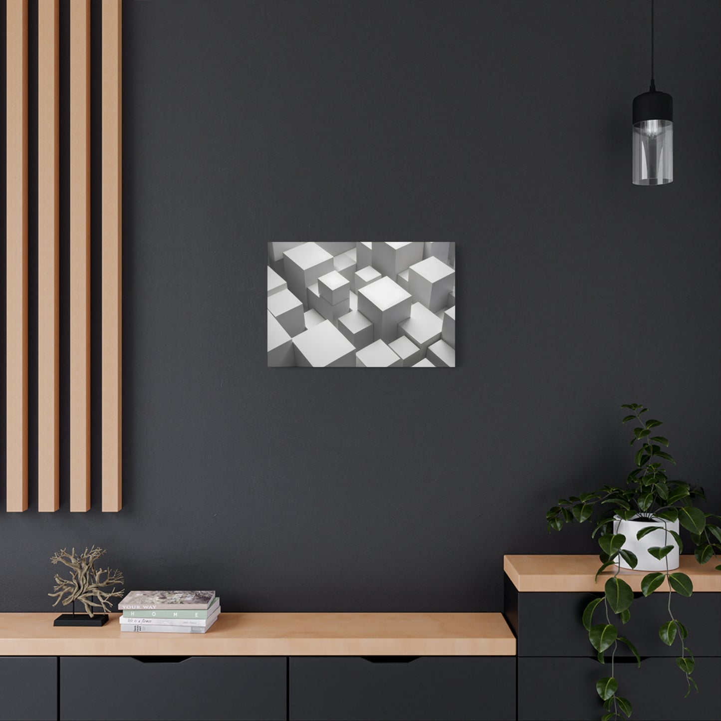 Minimalist Cubes and Shadows - Canvas Print