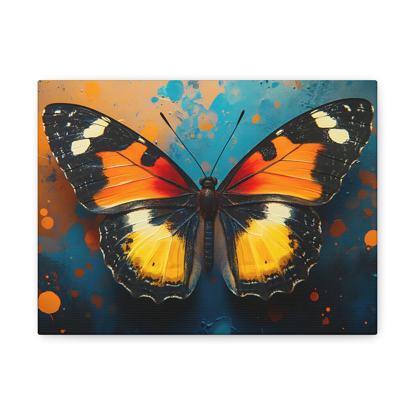 Radiant Butterfly in Abstract Bloom