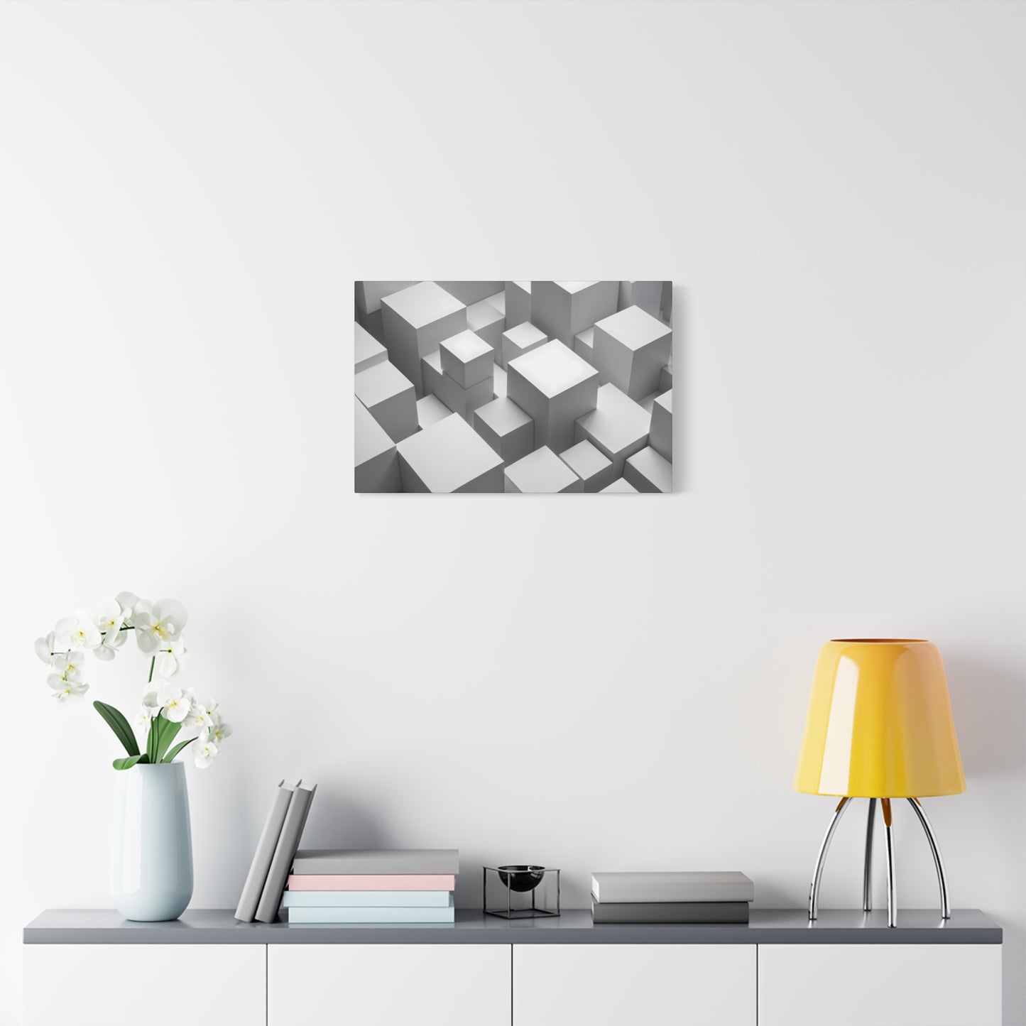 Minimalist Cubes and Shadows - Canvas Print