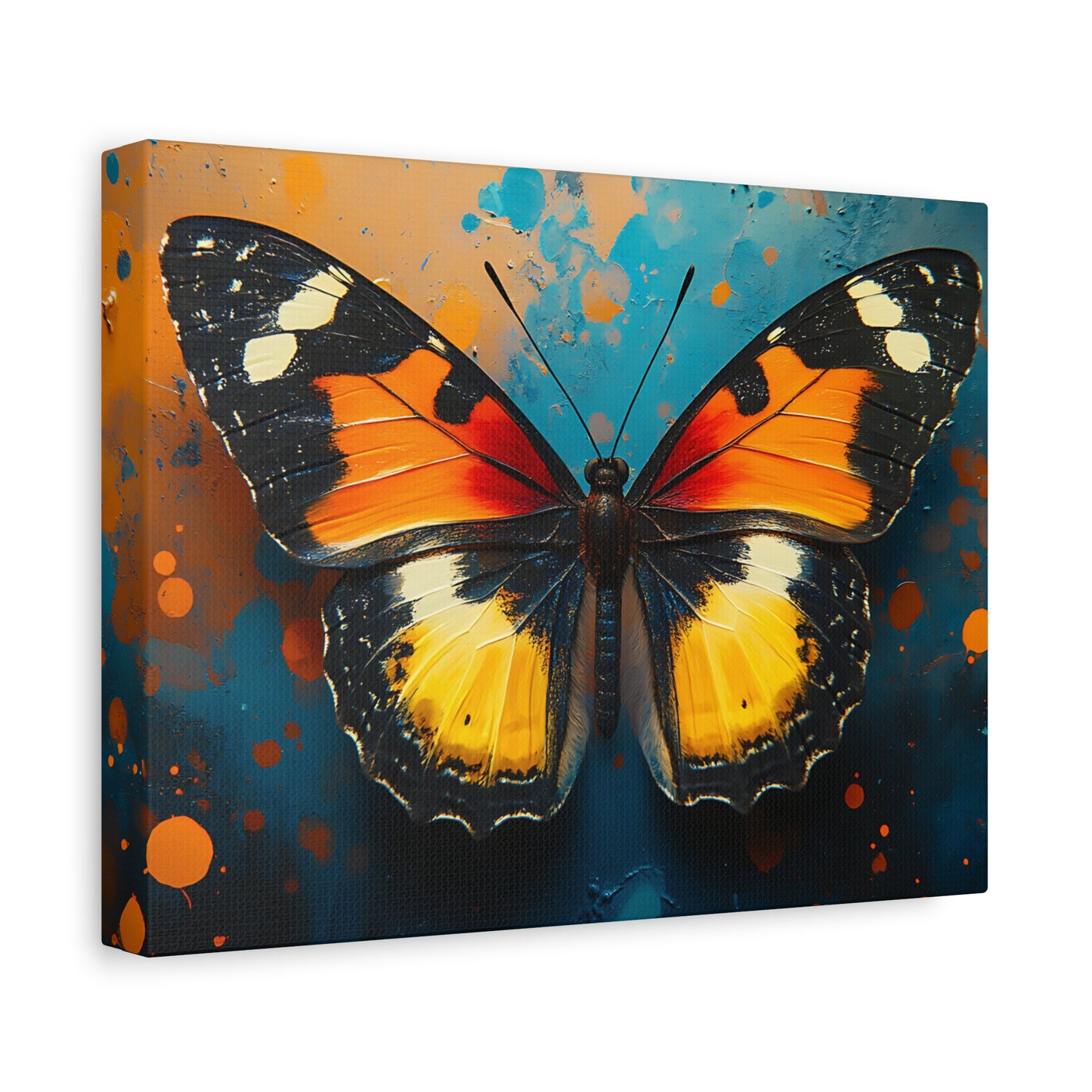 Radiant Butterfly in Abstract Bloom