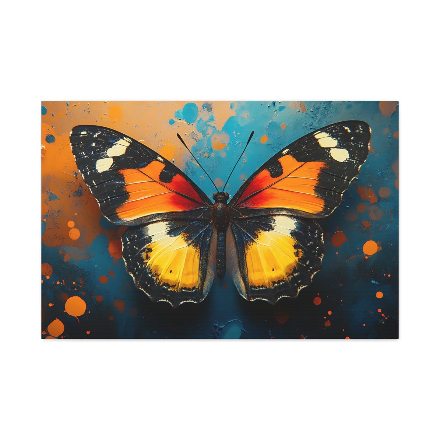 Radiant Butterfly in Abstract Bloom