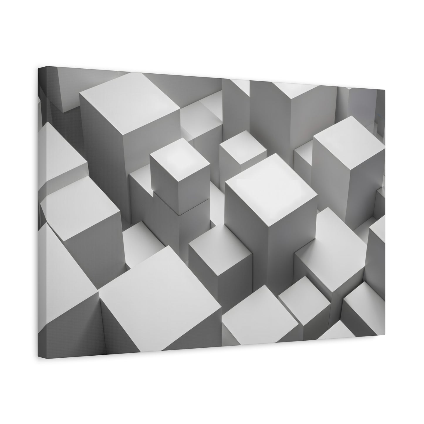 Minimalist Cubes and Shadows - Canvas Print