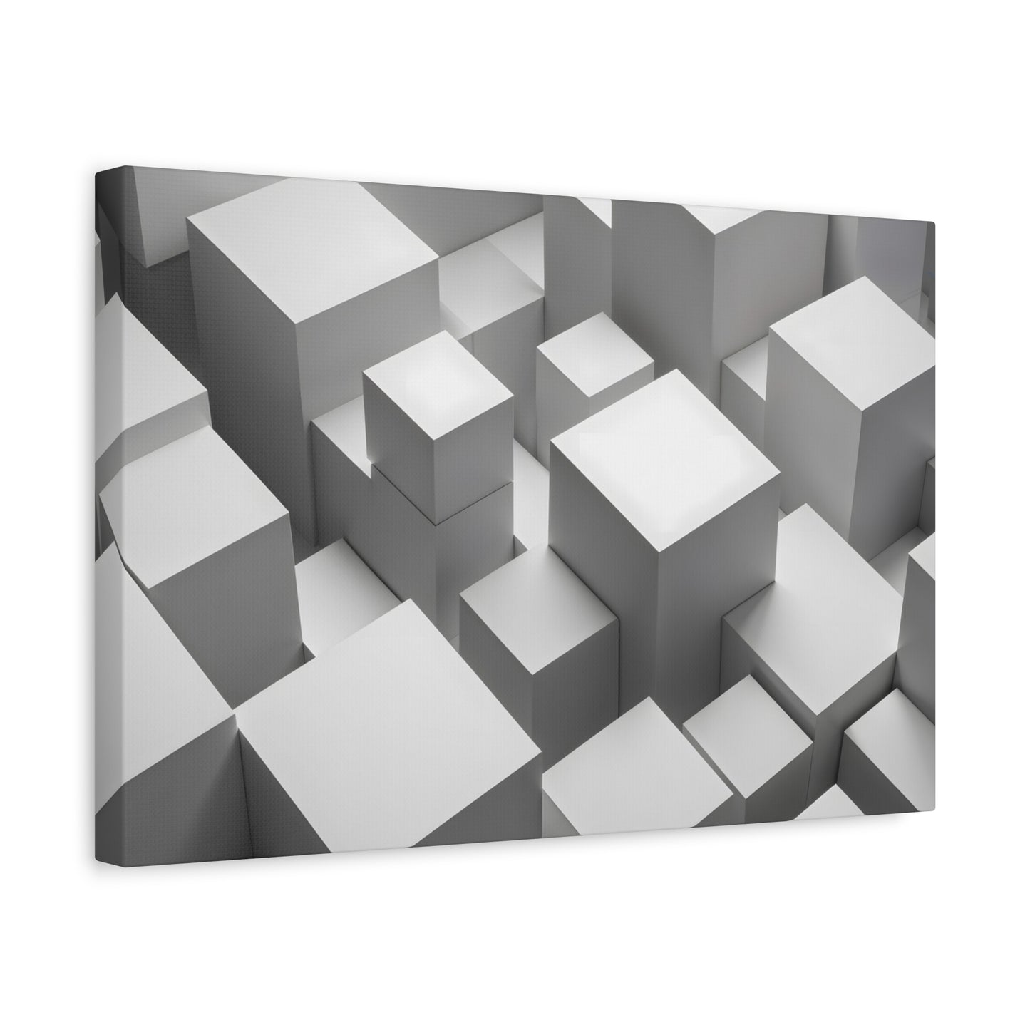 Minimalist Cubes and Shadows - Canvas Print