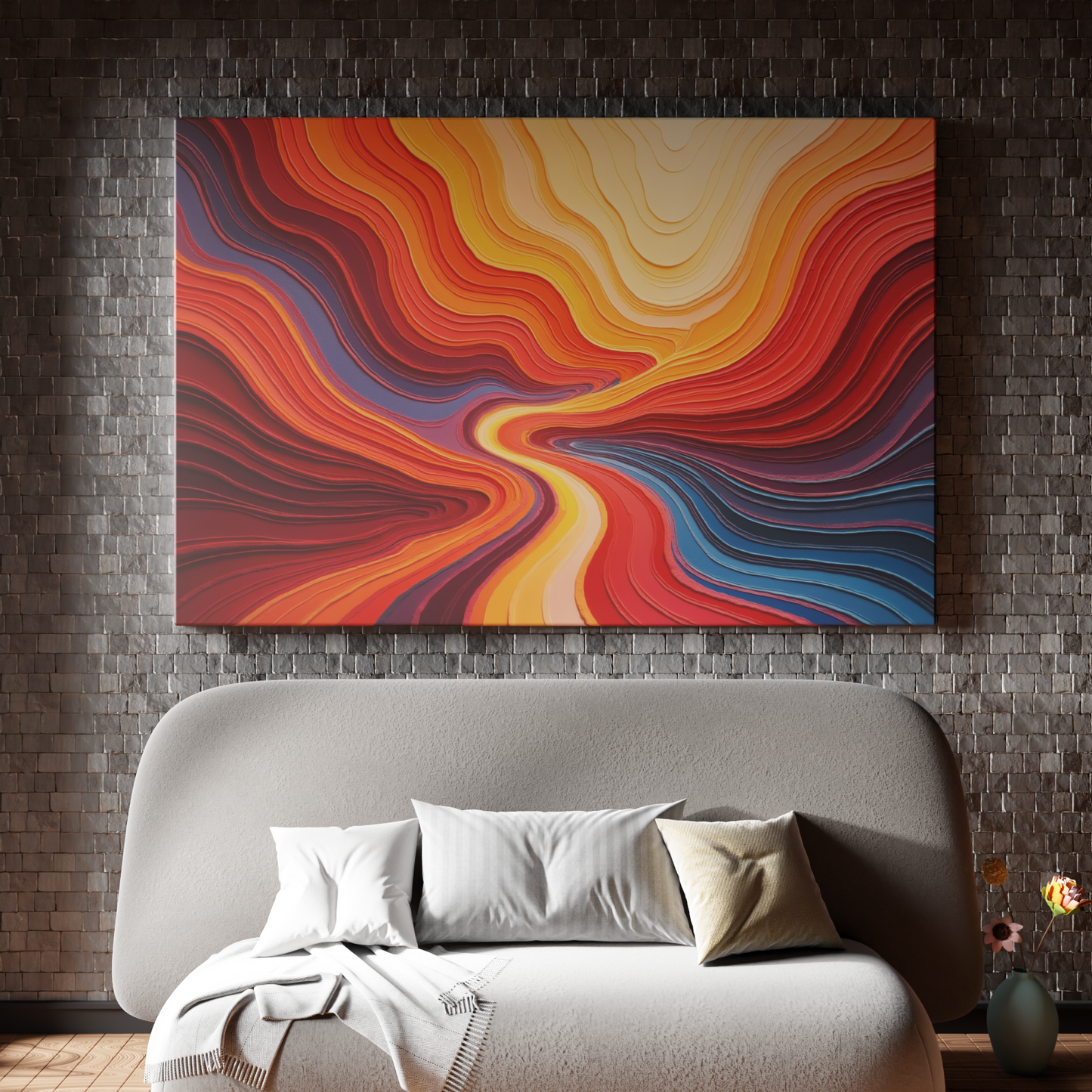 Flow of Fiery Hues
