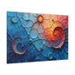 Celestial Spirals in Blue and Coral