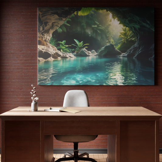 Secret Oasis: Sunlit Grotto Retreat