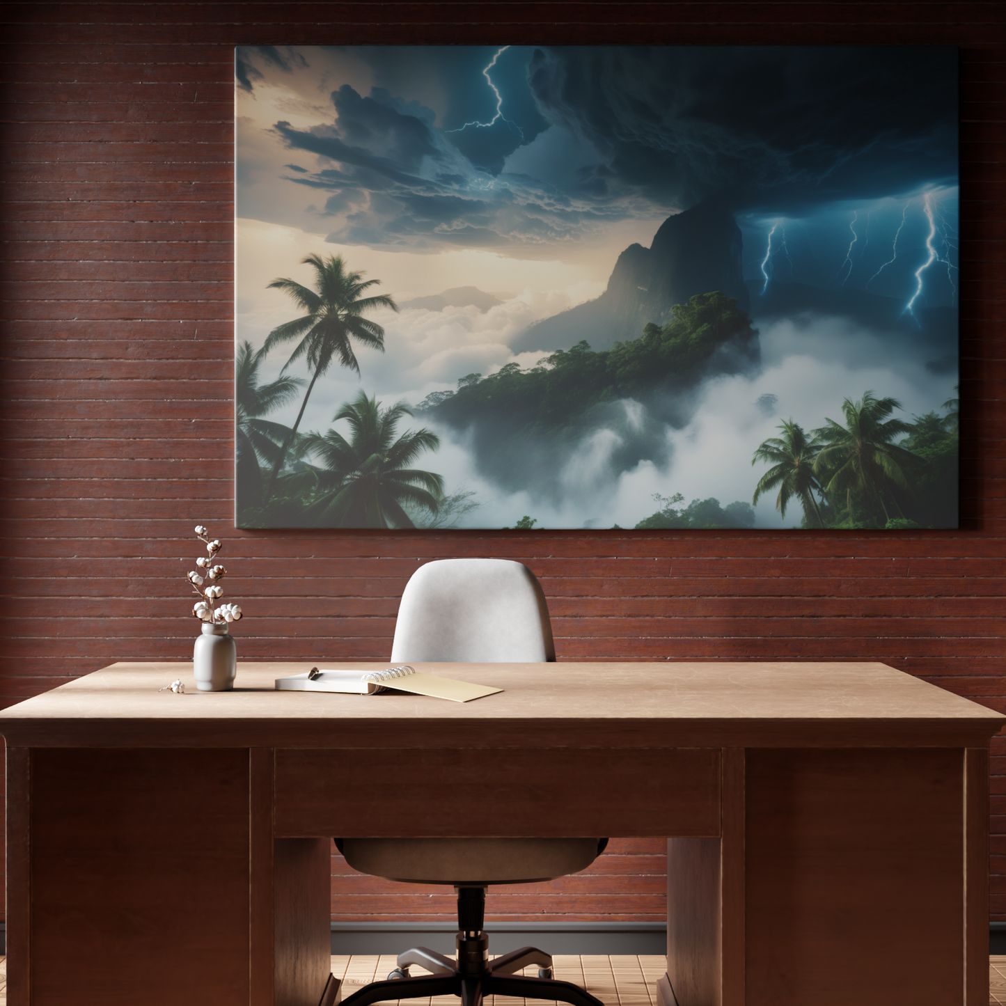 Storm Over Tropical Mountains