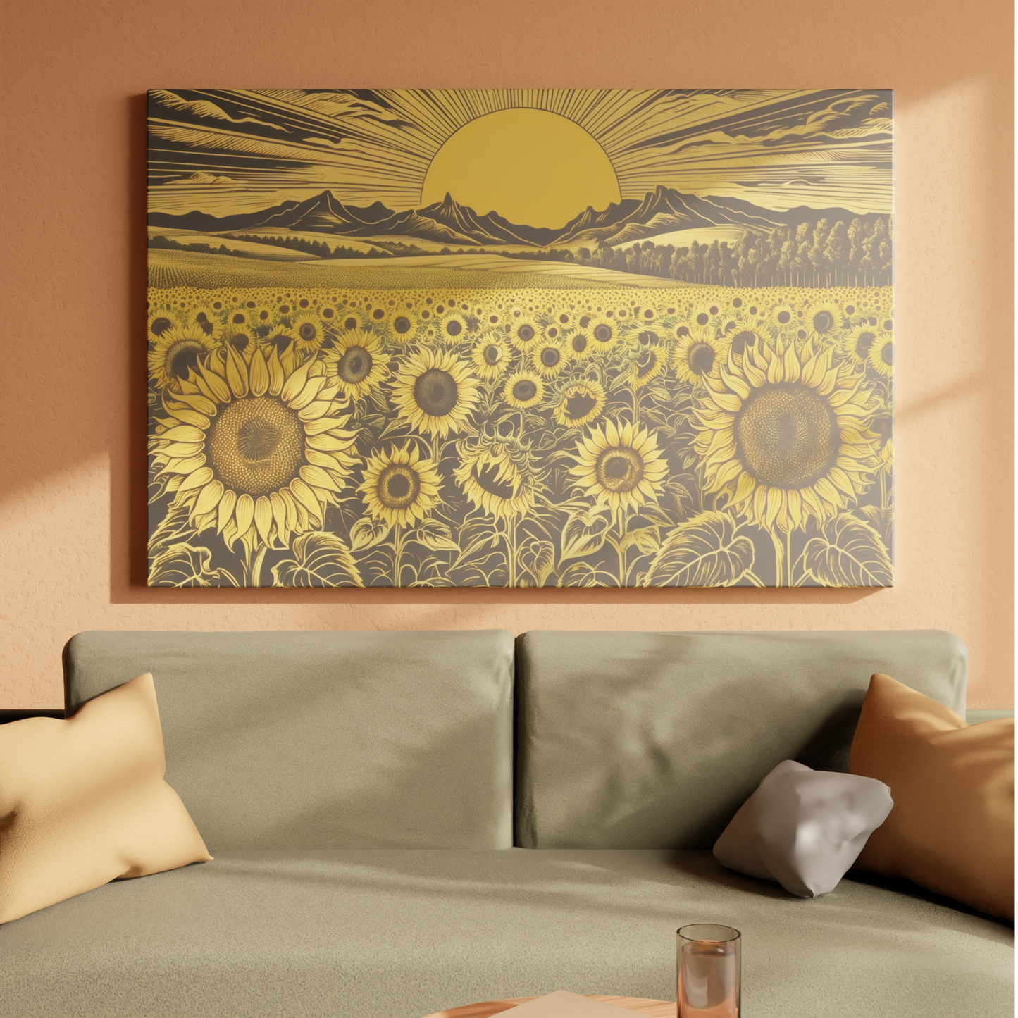 Golden Sunflower Sea