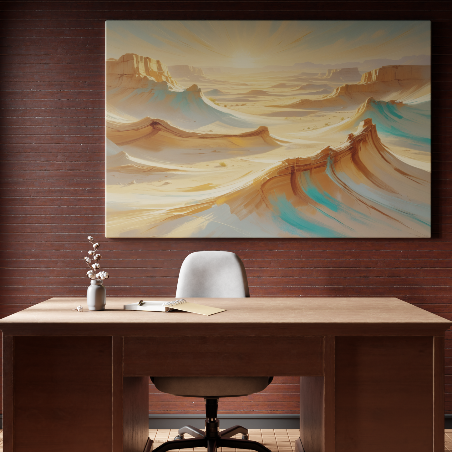 Sunlit Desert Waves