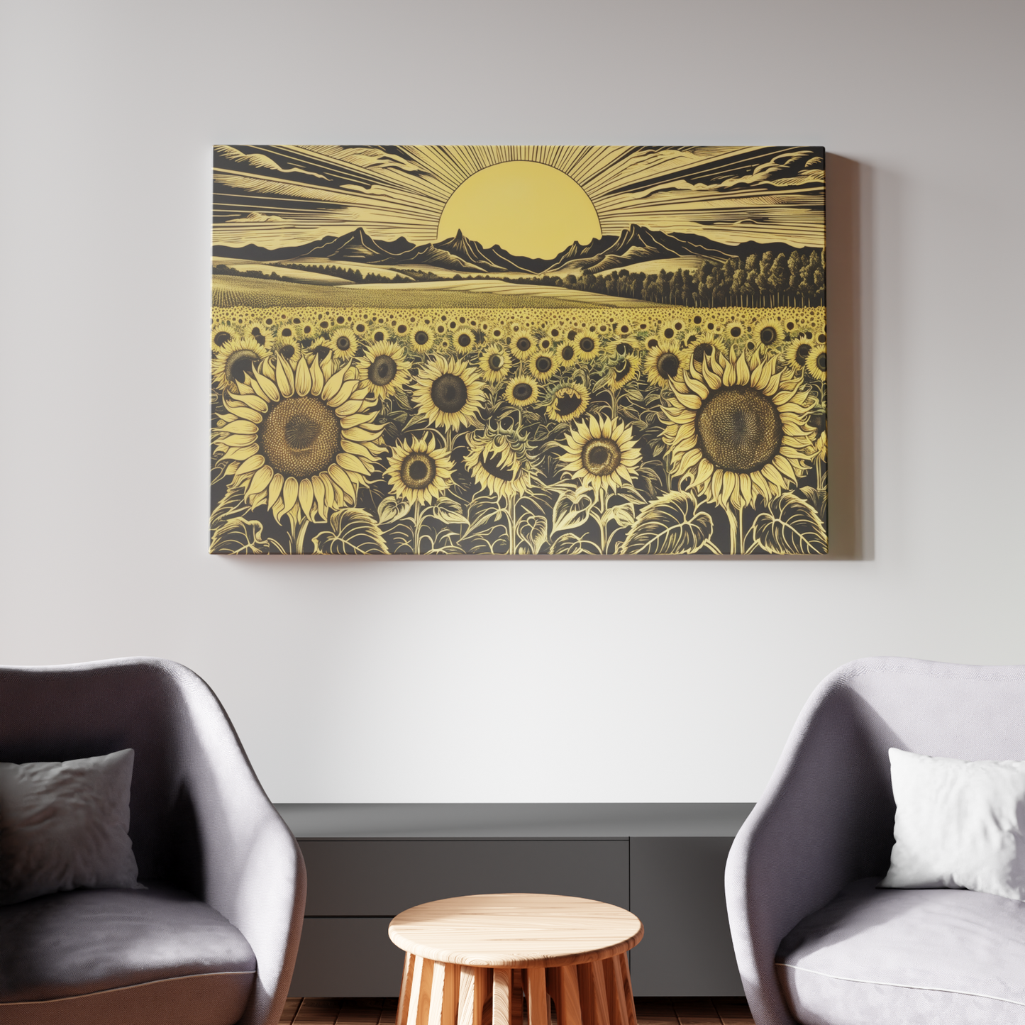Golden Sunflower Sea