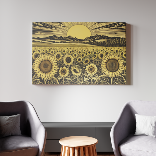 Golden Sunflower Sea