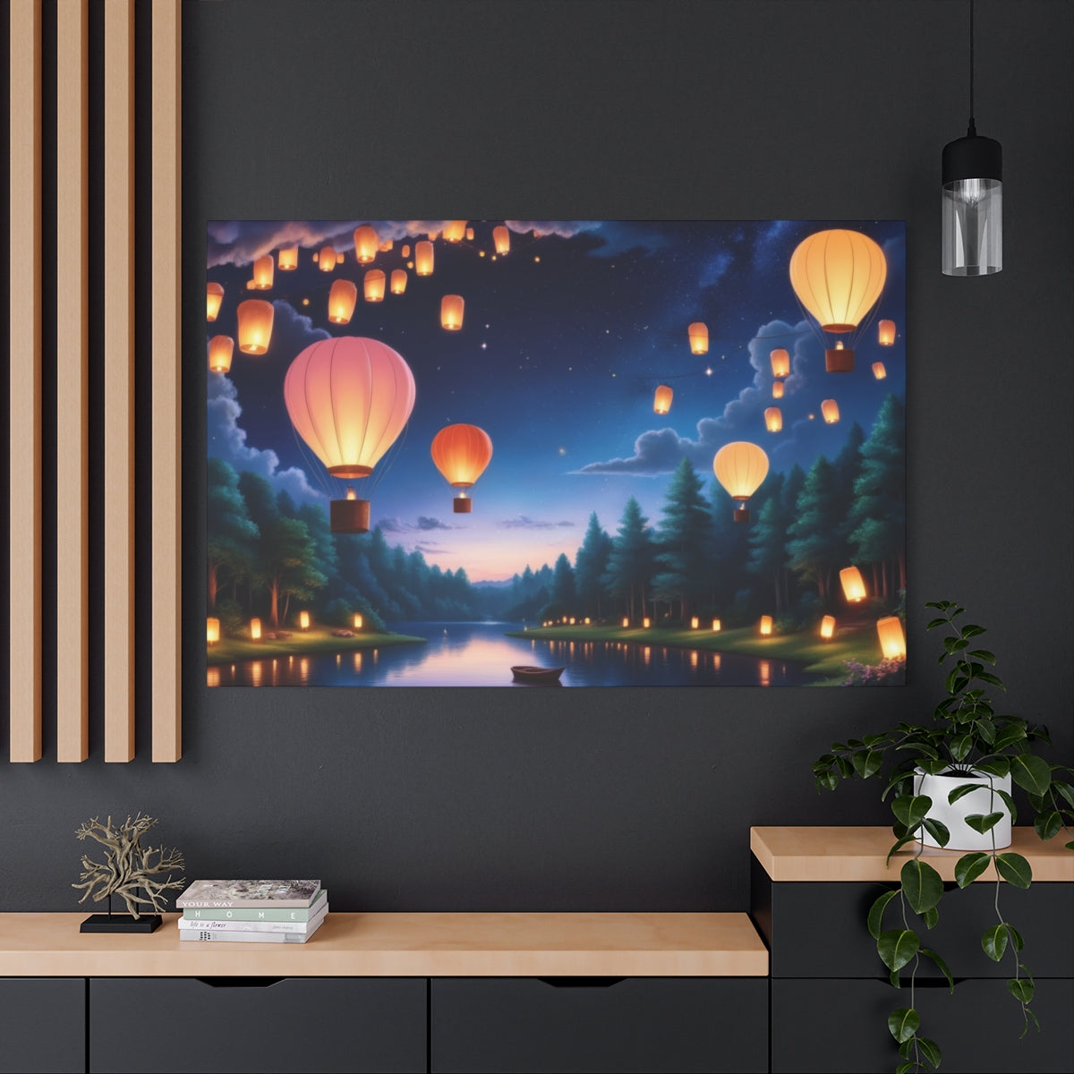 Lanterns Over Twilight Lake