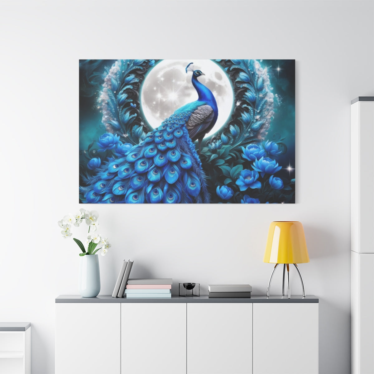 Mystical Moonlit Peacock