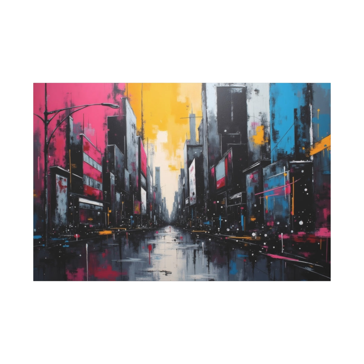 Neon Cityscape Reflections