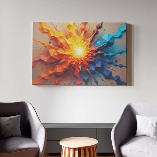 Explosive Geometry: Sunburst Symphony