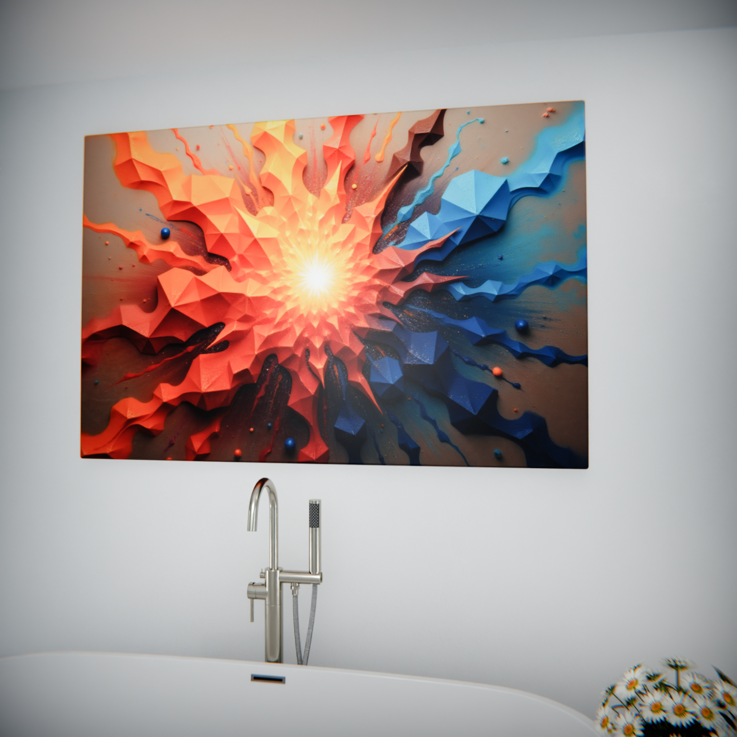 Explosive Geometry: Sunburst Symphony