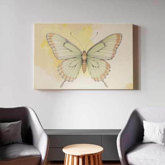 Ethereal Butterfly on Sunlit Canvas