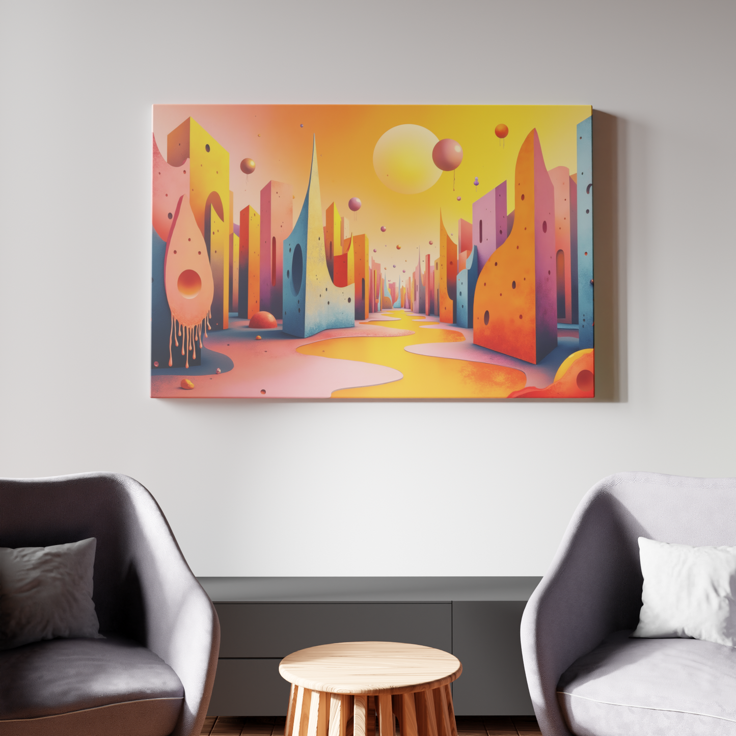 Surreal Spectrum Cityscape