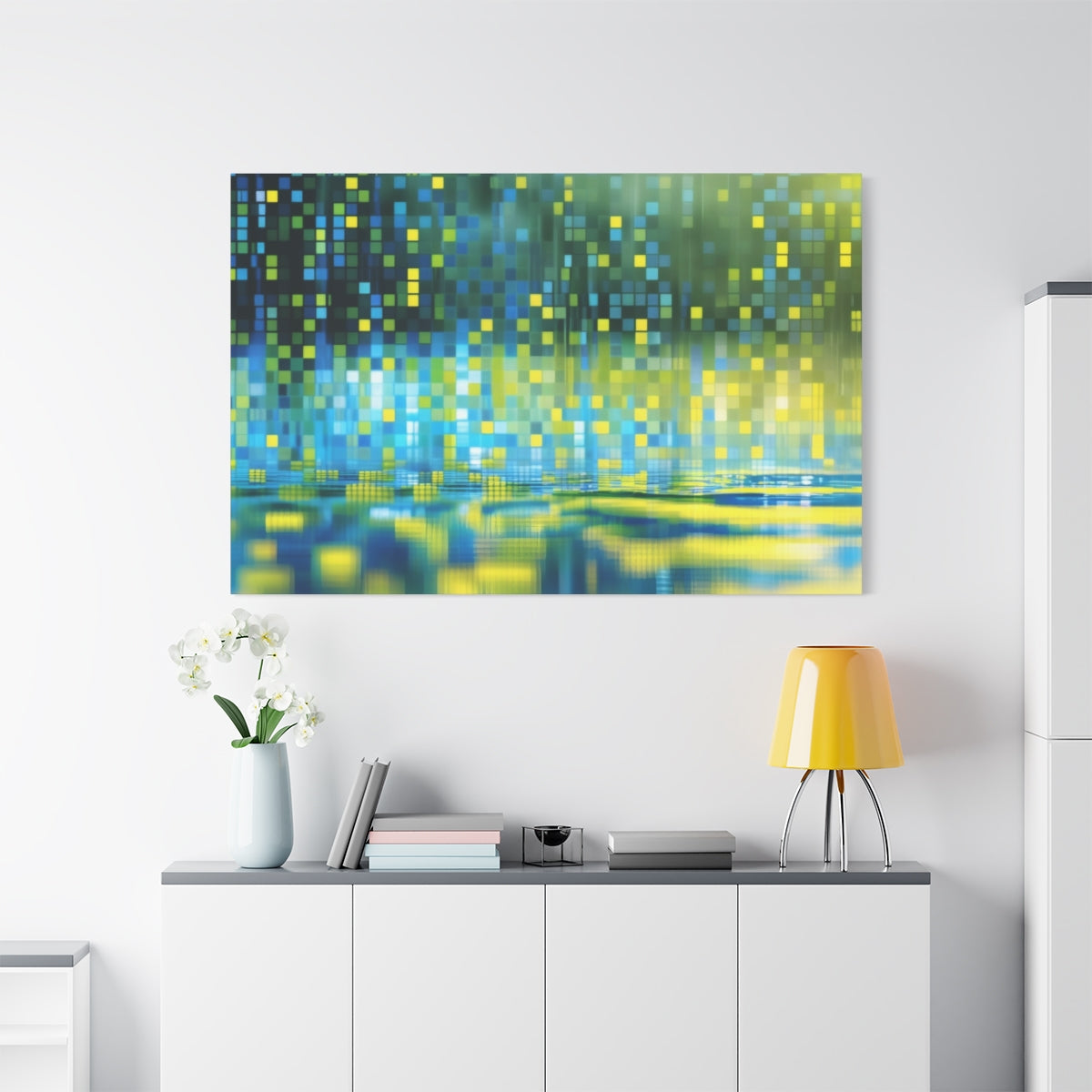 Digital Mosaic: A Splash of Neon