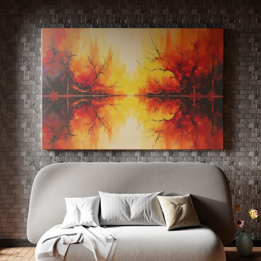 Autumn's Fiery Reflection