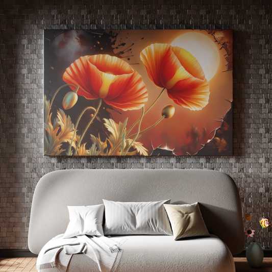 Sunset Poppies in Bloom