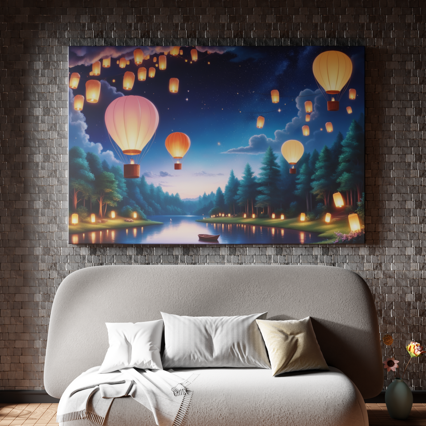 Lanterns Over Twilight Lake