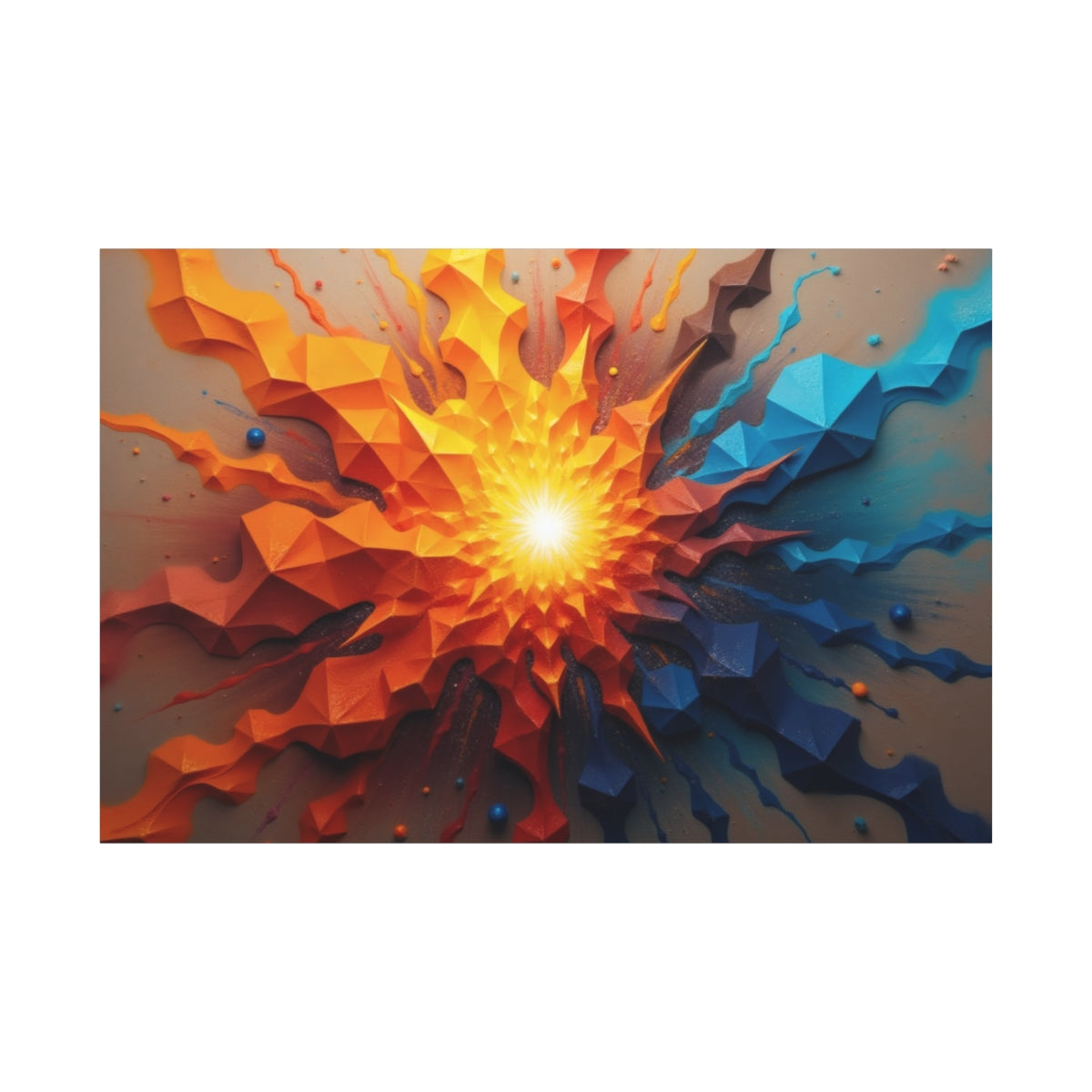 Explosive Geometry: Sunburst Symphony
