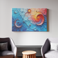 Celestial Spirals in Blue and Coral