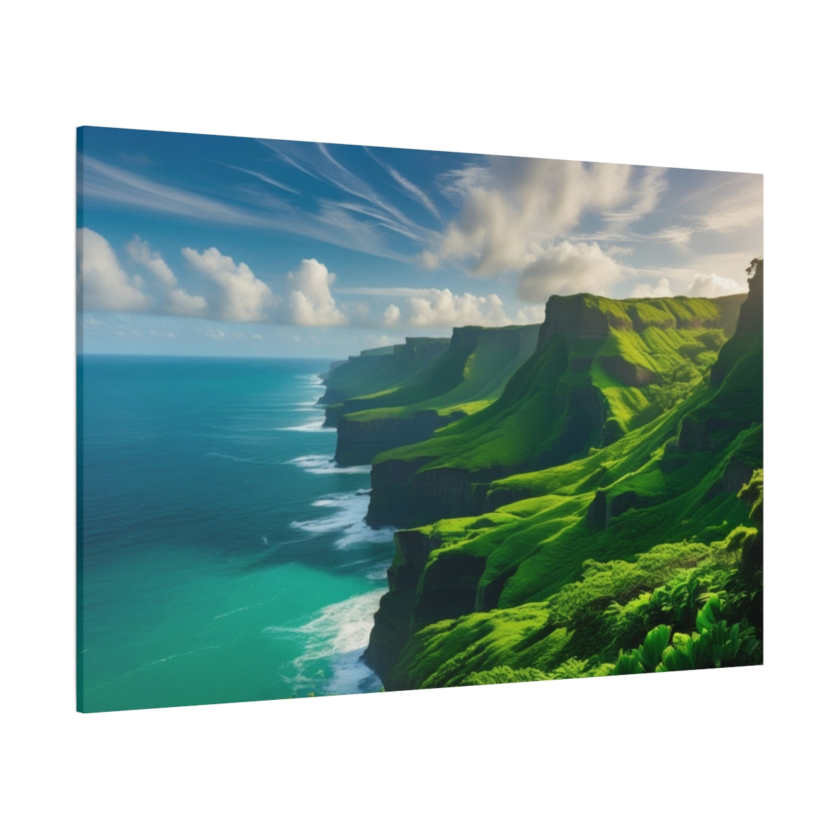 Emerald Cliffs Embrace the Ocean's Whisper