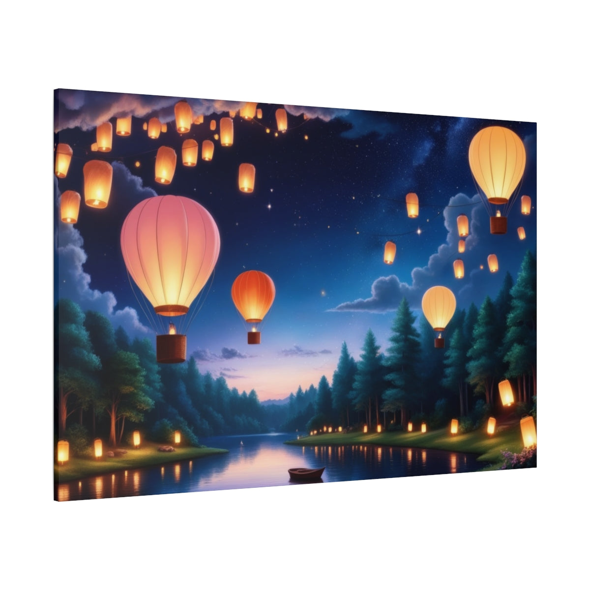 Lanterns Over Twilight Lake
