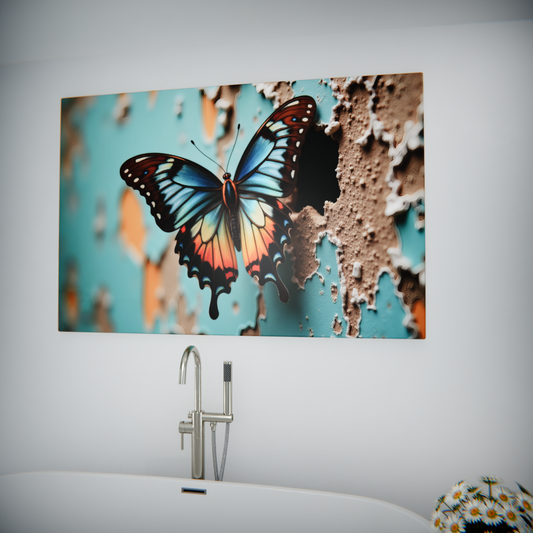 Butterfly Amidst Decay: A Contrast in Beauty