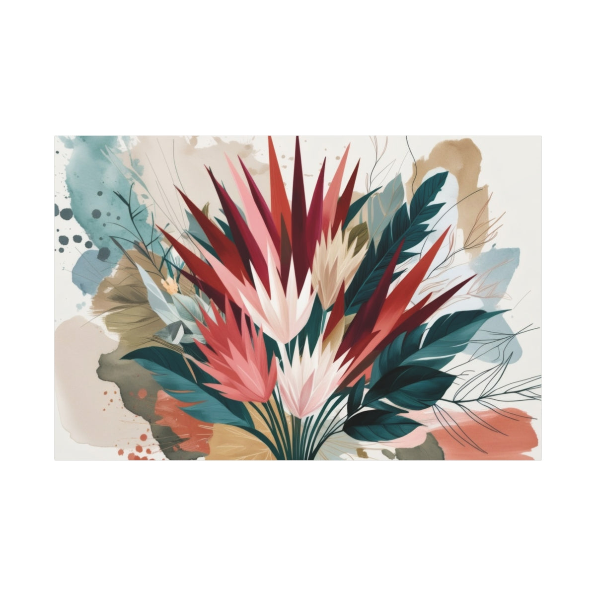 Floral Symphony in Abstract Watercolors