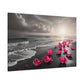 Monochrome Serenity with Rose Petals