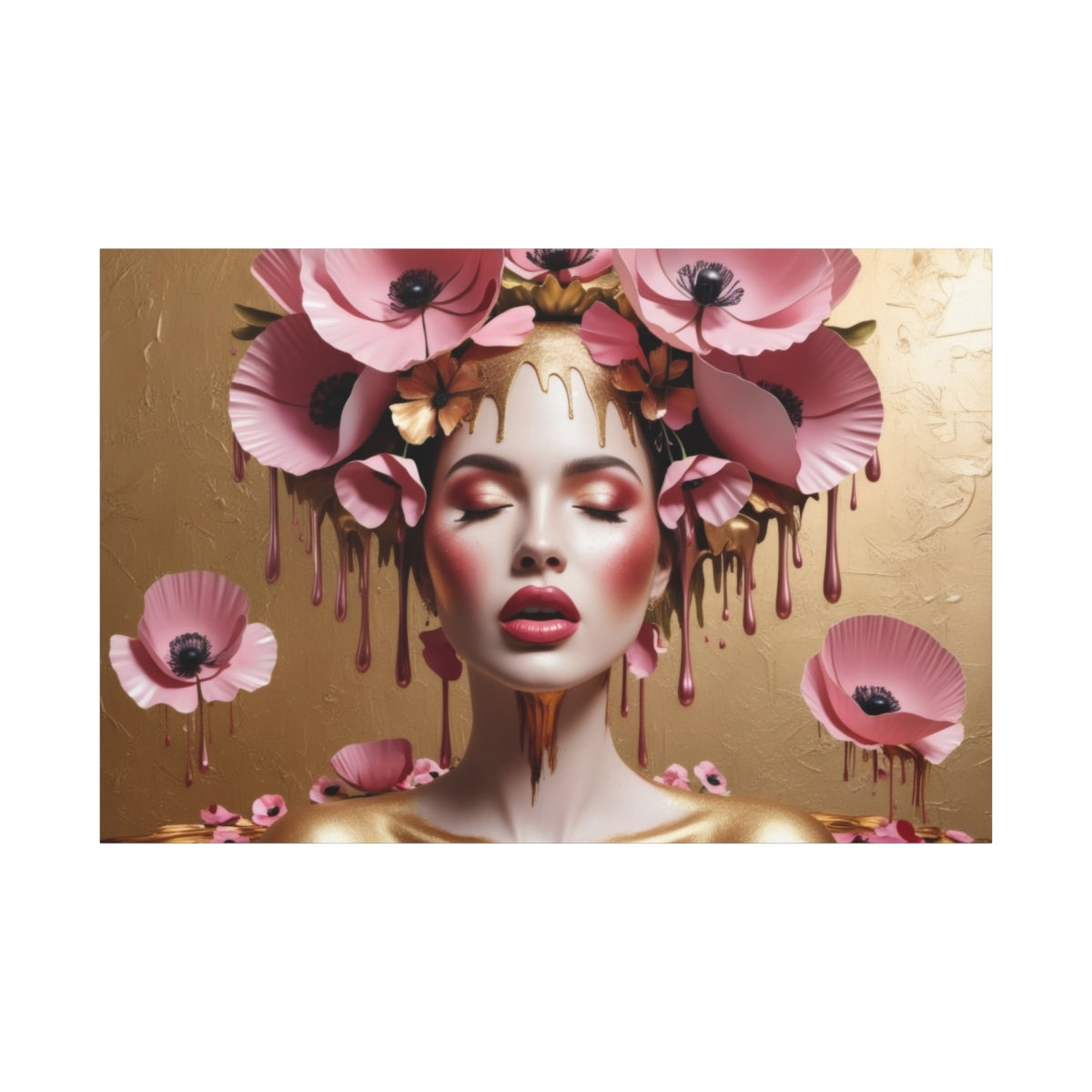 Golden Reverie: Blooming Dreams