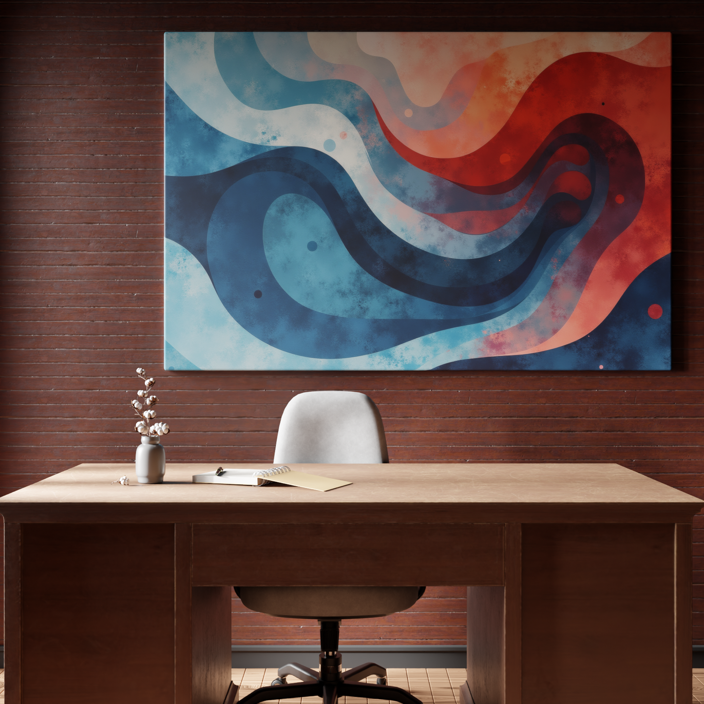 Ebb and Flow: Abstract Waves of Color