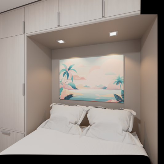 Tropical Serenity in Pastel Hues
