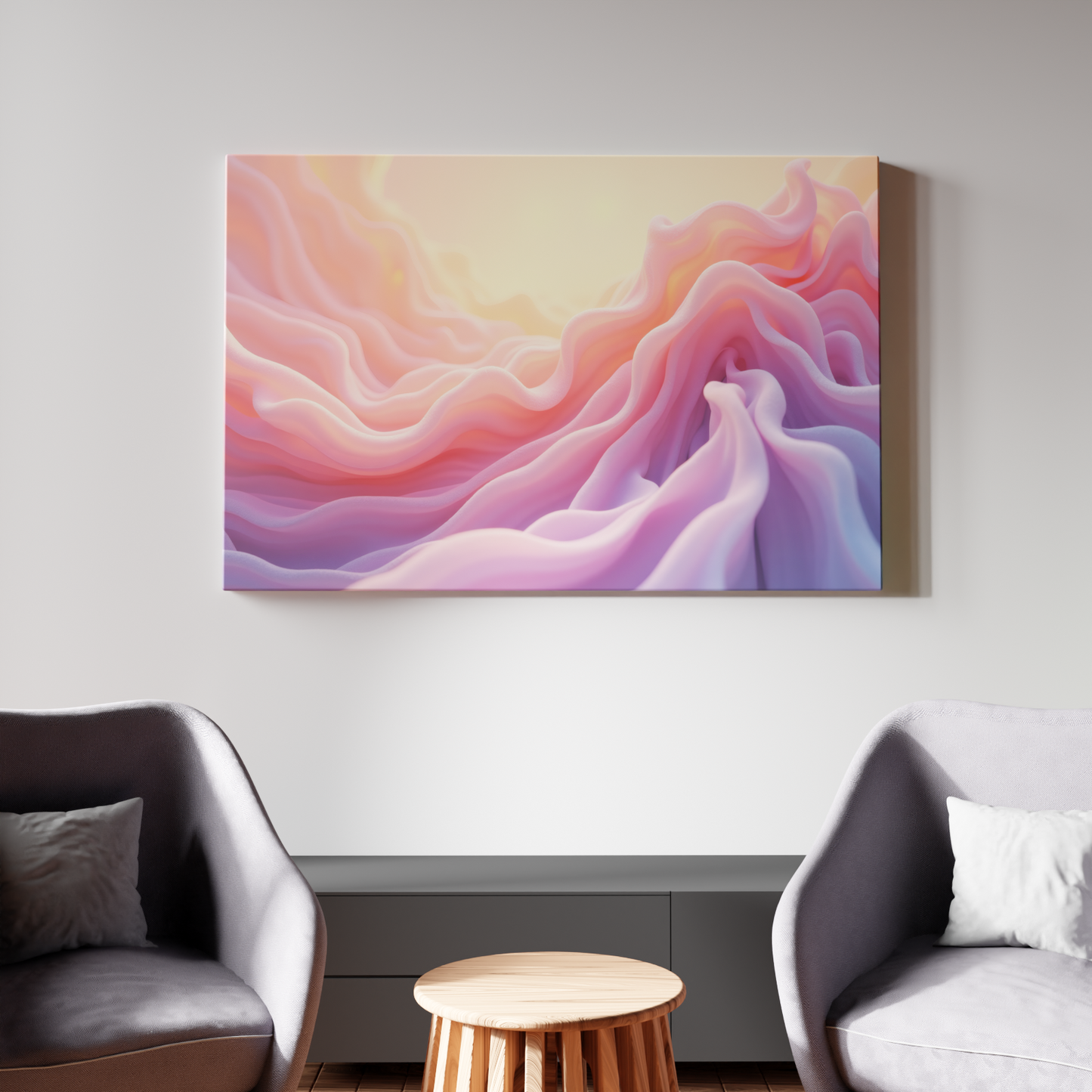 Sunset Waves of Fabric
