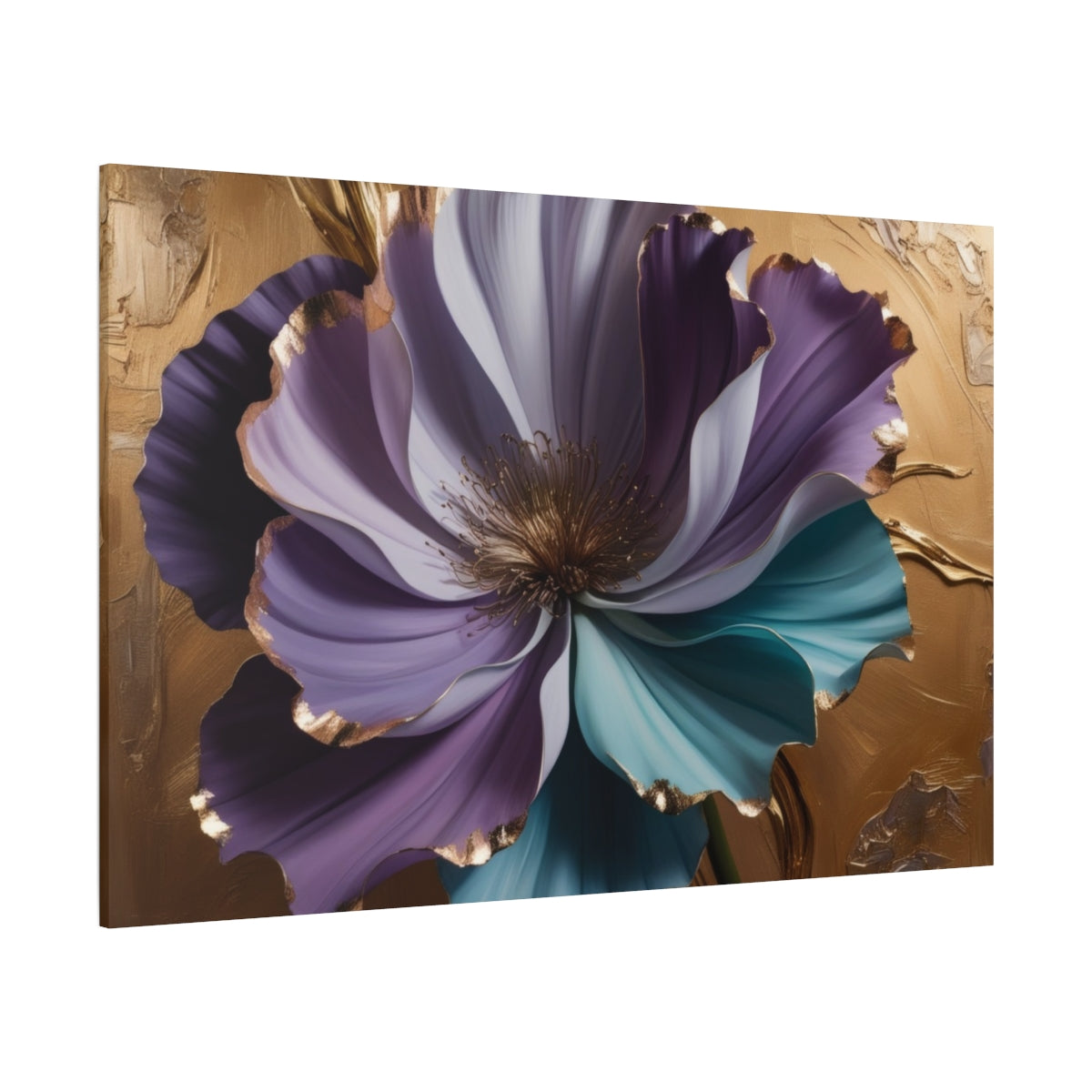 Floral Elegance: A Symphony in Gold and Lavender