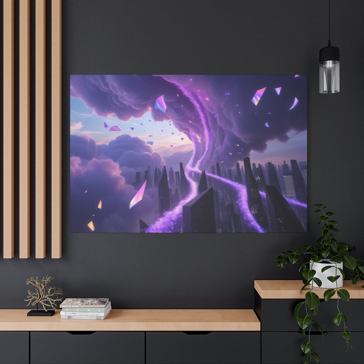 Violet Vortex Over Metropolis